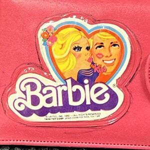Mattel BARBIE & KEN Kiss Wallet‎ Billfold Pink Plastic Vinyl Hong Kong VTG 1980